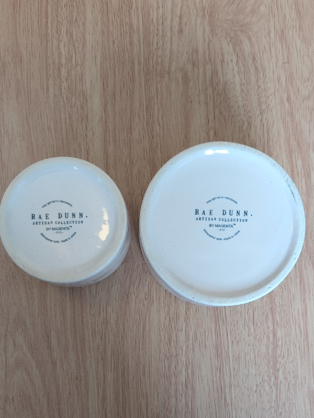 Rae Dunn White Ceramic Artisan Dishes - Set of 2